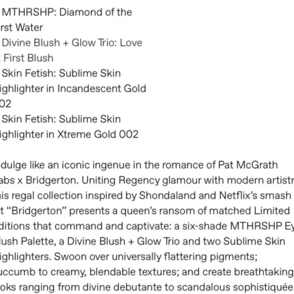 LIMITED EDITION❣️ NIB PAT MCGRATH LABS BRIDGERTON COLLECTION - FULL COLLECTION - Picture 5 of 16